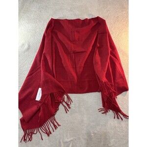Liz Claiborne Soft Wrap Scarf Shawl Red NEW NWT 78 in x 27 in Beautiful